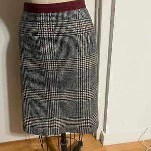 BODEN British Tweed by MOON Wool Pencil Skirt Size 16
